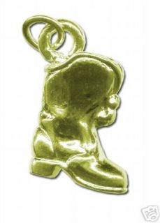 small marching boot charm bright gold  2