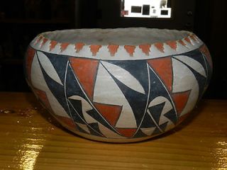 SUPERB EARLY/MID 1900S ACOMA PUEBLO BOWL BEAUTIFUL NATURAL PAINT 