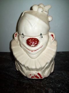1940 s mccoy pottery clown bust cookie jar time left