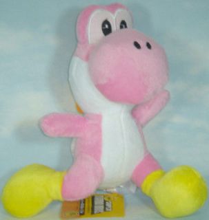 super mario bros pink running yoshi 8 soft plush toy