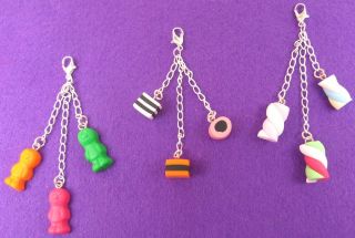 LIQUORICE ALLSORTS JELLYBABY FLUMP MARSHMALLOW CLIP ON BAG,CHARM 