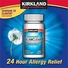 AllerClear Allergy Medicine 365 Tablets Loratadine 10mg Antihistamine 