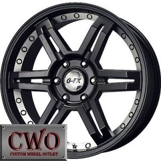 20 Black G FX OR7 Wheels Rims 6x114.3 6 Lug Pathfinder Xterra Durango 