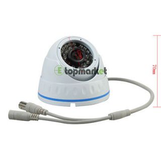   Sony CCD 480TVL 24LED Small Conch Security CCTV Camera 4mm White Blue