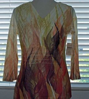 WOMENS CRINKLED KNIT TOP COLDWATER CREEK SIZES XS THRU XL FALL 