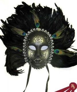 black feathered mask victorian costume masquerade