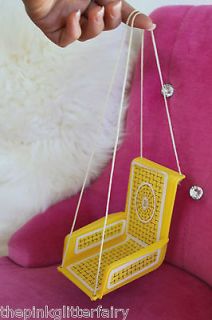 Barbie DOLL SIZE vintage 1960s 1970s dream doll house yellow swing 