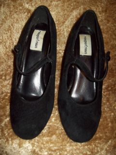 Newport News Black Shoes Heels Leather Newport News Size 7w Womens