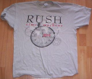 rush time machine 2010 u s white tour shirt size l