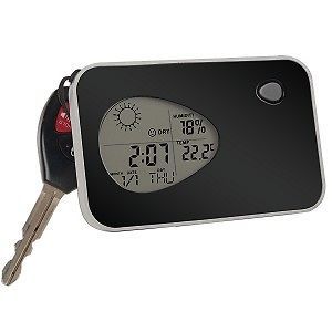 MERIDIAN WEATHER STATION TRAVEL SIZE KEYCHAIN BUILT IN ALARM CLOCK 