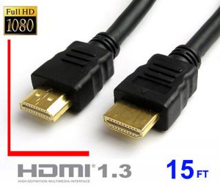 Newly listed 15 FT HDMI 1.3 Gold Cable HDTV DVD PS3 Xbox 1080P 15FT