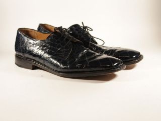mezlan platinum alligator dress shoe