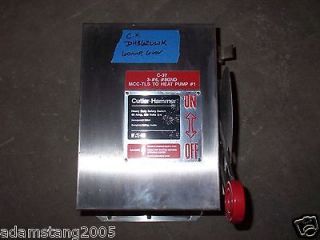 CUTLER HAMMER DH362UWK SAFETY SWITCH DISCONNECT 600V 60A FUSIBLE 