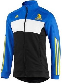   adidas m10 boston marathon qualifier track jacket/black satellite blue