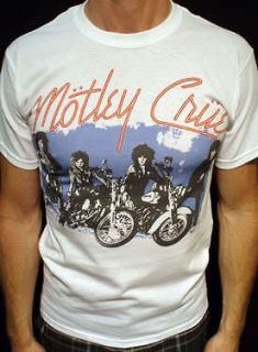 motley crue t shirt vintage 1987 tour jersey wht