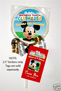 12 mickey mouse birthday party favor lollipop stickers one day