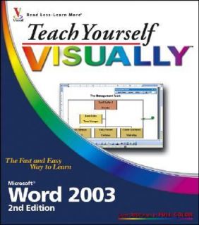 Teach Yourself Visually Microsoft Word 2003 by Elaine Marmel 2006 