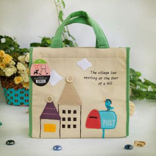 bird on postbox lunch tote lunch box bag 