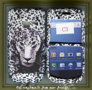 nokia c3 at t rubberized hard cover case leopard snow