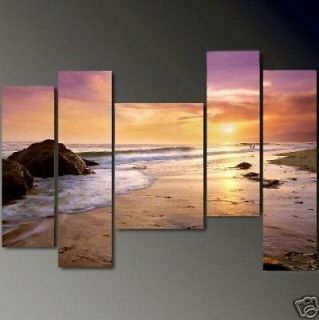 Hot sale 5PC MODERN ABSTRACT HUGE LARGE CANVAS ART OIL PAINTING +FREE 