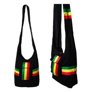 NEW Womens Rasta Reggae Striped Shoulder Messenger Sling Bag Handbag 