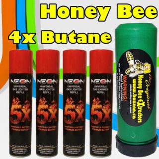   HoneyBee Extractor + 4x Neon Butane Honey Oil Extractors Honey Bee