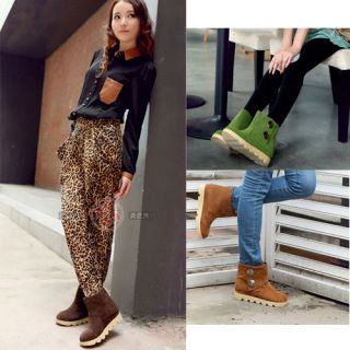 Korean Retro Ankle Boots Flat Shoes Martin Women Lady Girl Boots T3758