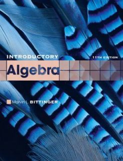 Introductory Algebra by Marvin L. Bittinger 2010, Paperback