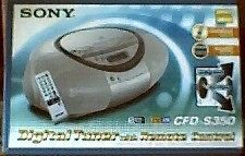 sony cdf s350 cd radio cassett recorder new time left