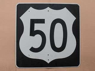 US highway 50 route road traffic sign The Loneliest Road US 50 shield 