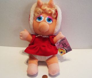 1988 McDonalds Baby Miss Piggy 10 1/2 with Tag Muppets Plush 