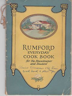 Rumford Everyday Cook Book for the Housekeeper and Student Paperback 