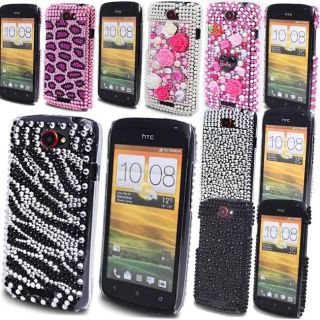 FOR HTC ONE S LUXURY DIAMOND BLING GLITTER MOBILE PHONE HARD CASE 