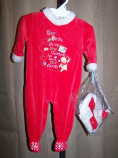 NWT BABY BOY/GIRL 1ST CHRISTMAS DISNEY OUTFIT 2 PC SIZE 3 6 MOS