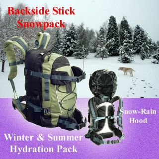 Backside Stix Snopak Hydration/Gear​s Multisports Back Pack w/ Snow 