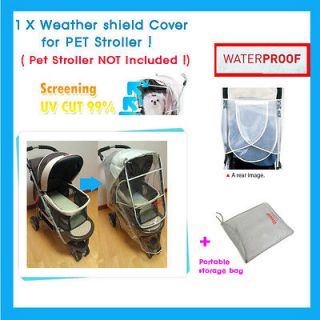 Pet Cat Stroller Rain Weather Cover for classic jogger walker 