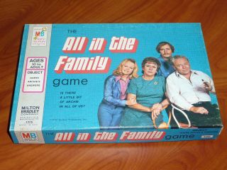 ALL IN THE FAMILY Game, 1972 Milton Bradley, Archie Bunker, still 