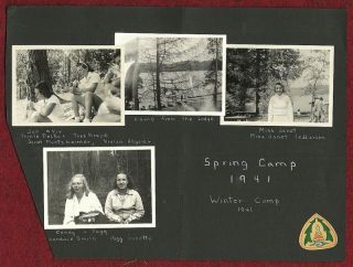 VINTAGE 1941 CAMPFIRE GIRL CAMP SWEYOLAKAN, IDAHO PHOTOS (8)   NOT 