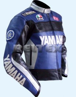   Rossi 46 Tribute Dark Blue Motorcycle Biker CE Leather Jacket Any Size