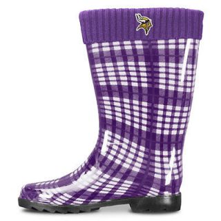minnesota vikings women s purple rain boots ships within 1 business 