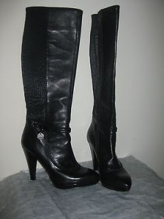 miss sixty nicodemo black leather knee high boots 7 37