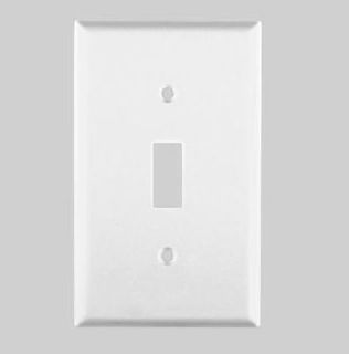   Toggle Switch One 1 Gang Oversize Mid size Wall Plate White Cover
