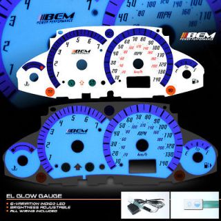 00 04 FORD FOCUS WHITE FACE EL GLOW GAUGE AT MT ZX3 RPM INCLUDES TACH