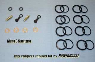 Nissin 4 piston 4 pot brake calipers x2 seal rebuild kit MV Agusta