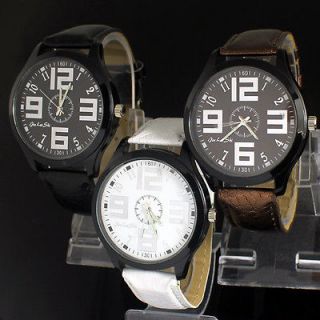 3pcs new great design luxury leather watch boy man m26