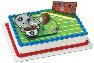 RAIDERS Football NFL Cake Topper Decoration Supplies OAKLAND Kit Set 