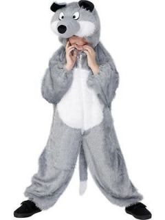 Kids Unisex Wolf Animal Smiffys Fancy Dress Costume 3 5 yrs