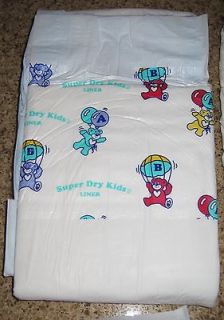   MEDIUM ADULT BABY PLASTIC DISPOSABLE DIAPERS VINTAGE PAMPERS REPLICAS