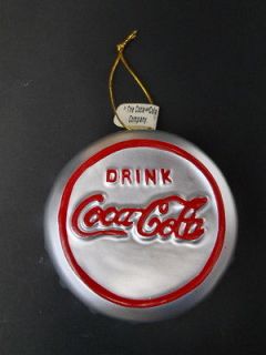 enesco coke coca cola bottle cap christmas ornament mib time