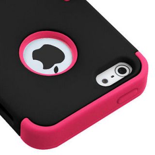 black/pink case Snap on Sprint at&t outter Base Hybrid Hard Case 